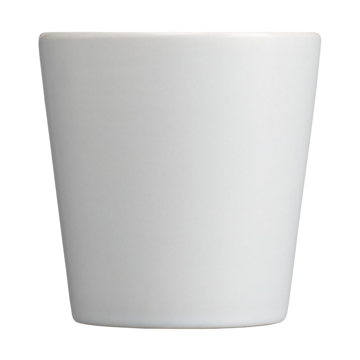 Branded Matte Handleless Ceramic Cup 180ml in White