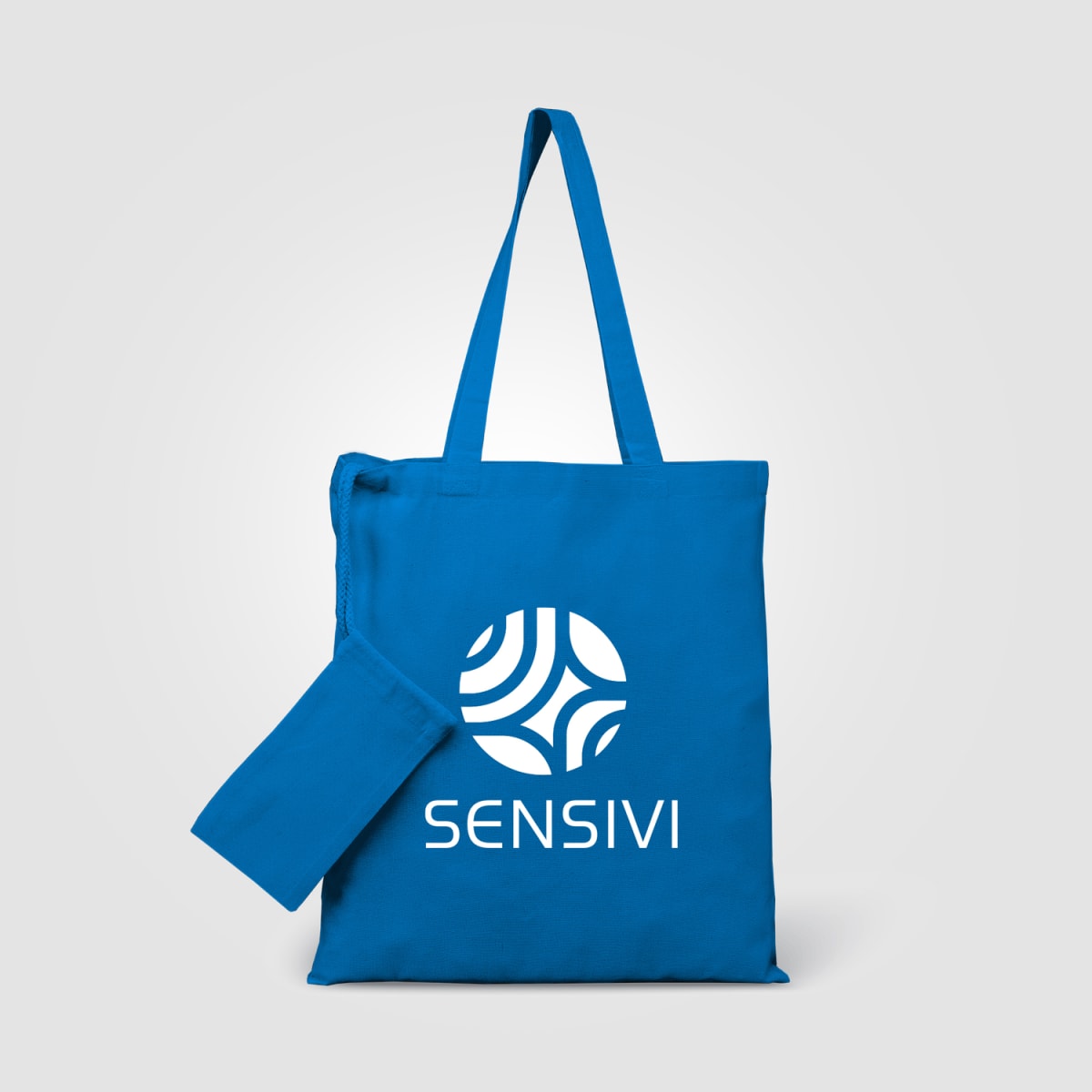 Branded Recycled Foldable Tote Bag with Pouch