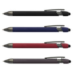 Branded Gunmetal Trim Metal Stylus Pen with Soft Touch Barrel