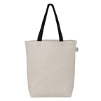 Branded Recycled Cotton Tote Bag with Coloured Handles in Black