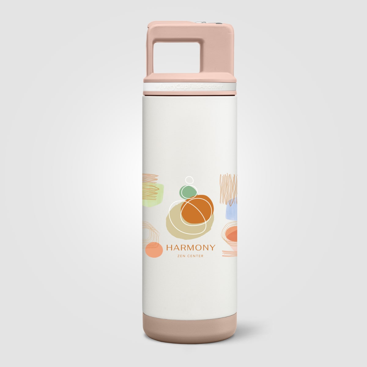 Branded Steel Flip Straw Bottle with Triple Wall Insulation