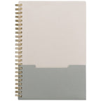 Branded Spiral Notebook with Recycled Cotton Cover in Gray