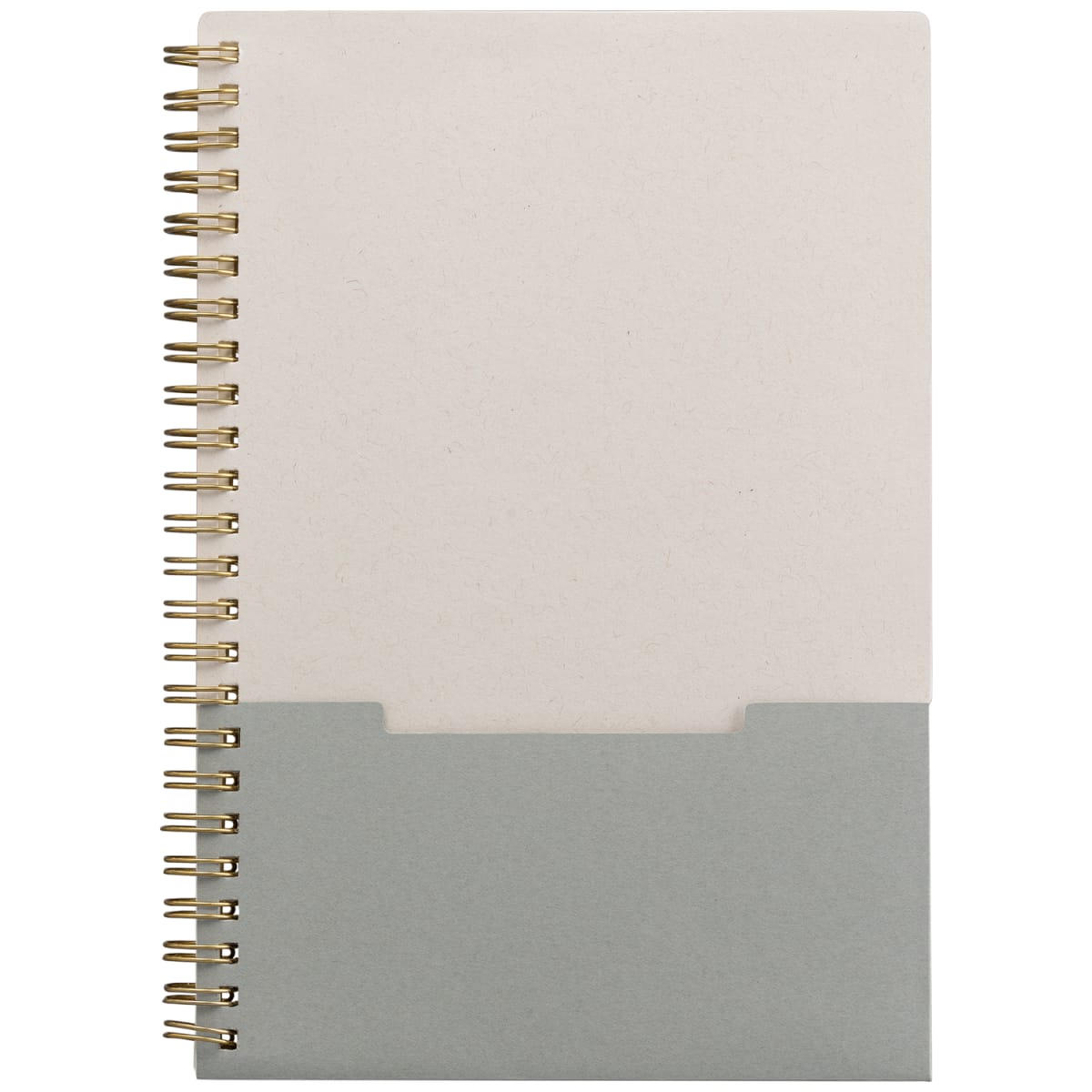 Branded Spiral Notebook with Recycled Cotton Cover in Gray