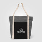 Branded Recycled Cotton Blend Tote Bag with Front Pocket
