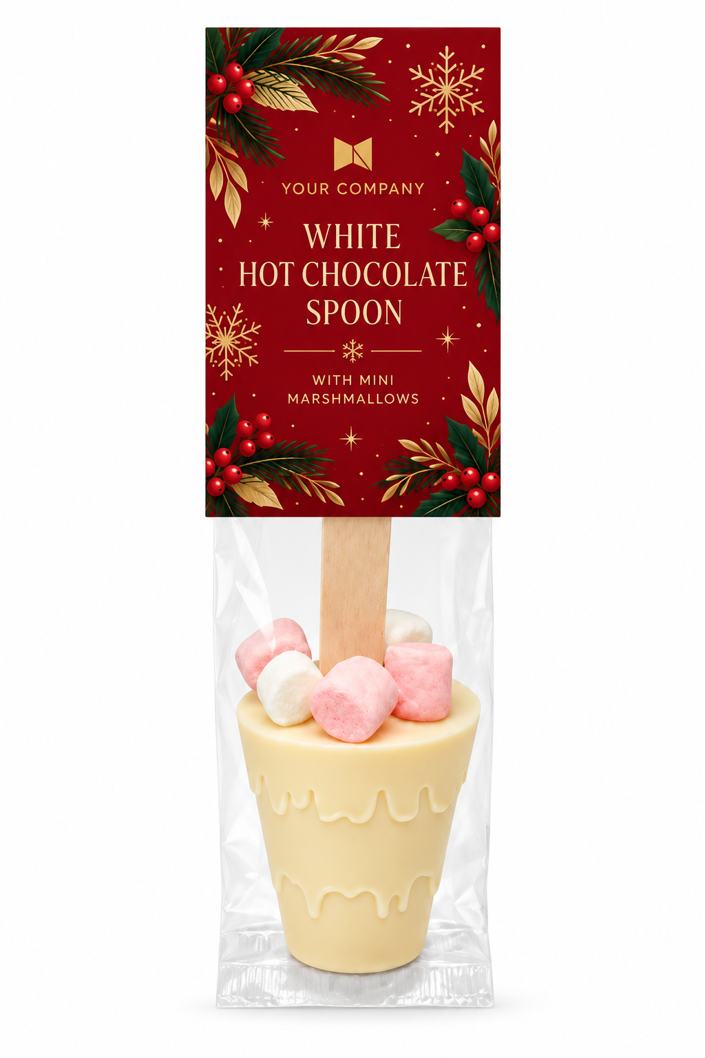 Branded White Chocolate Hot Chocolate Stirrer