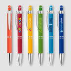 Branded Bright Soft Touch Stylus Gel Pen