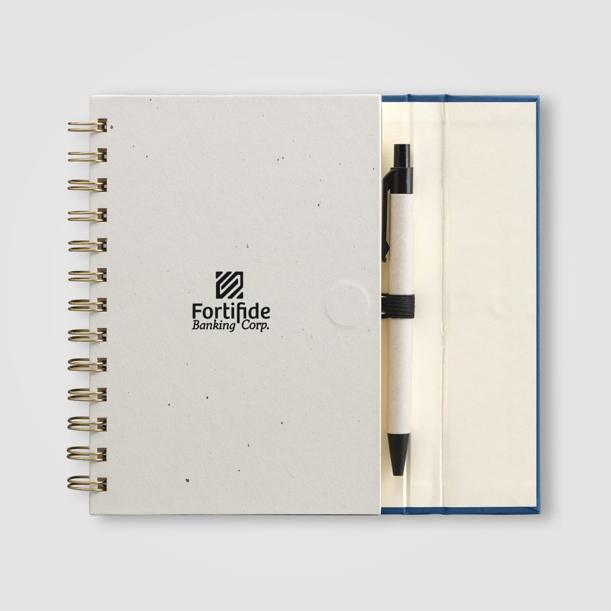 Branded B6 Spiral Notebook with Sticky Notes and Pen