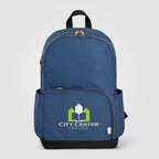 Branded rPET Laptop Backpack with Gold Zips - 20L