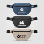 Branded Recycled Anti-Theft Waist Bag with Hook Zip