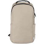 Branded Recycled PU Waterproof Laptop Backpack in Dune