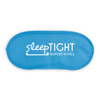 Branded Elasticated Polyester Eye Mask in Cyan