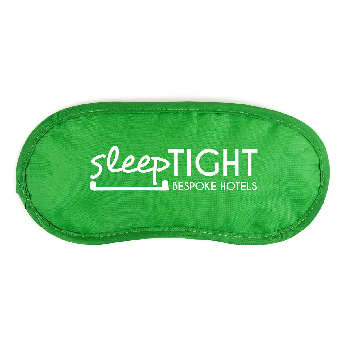 Branded Elasticated Polyester Eye Mask in Green