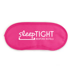 Branded Elasticated Polyester Eye Mask in Pink