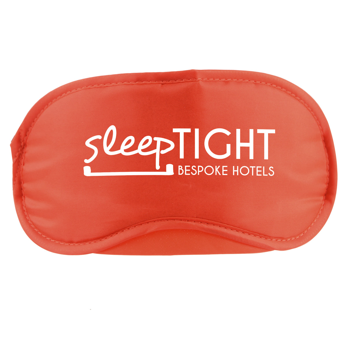 Branded Elasticated Polyester Eye Mask in Red