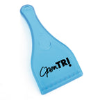 Branded Plastic Ice Scraper with Handle in Light Blue