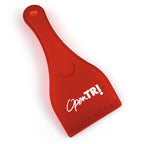 Branded Plastic Ice Scraper with Handle in Red