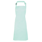 Branded Full Bib Apron in Polyester Cotton or Denim in Aqua