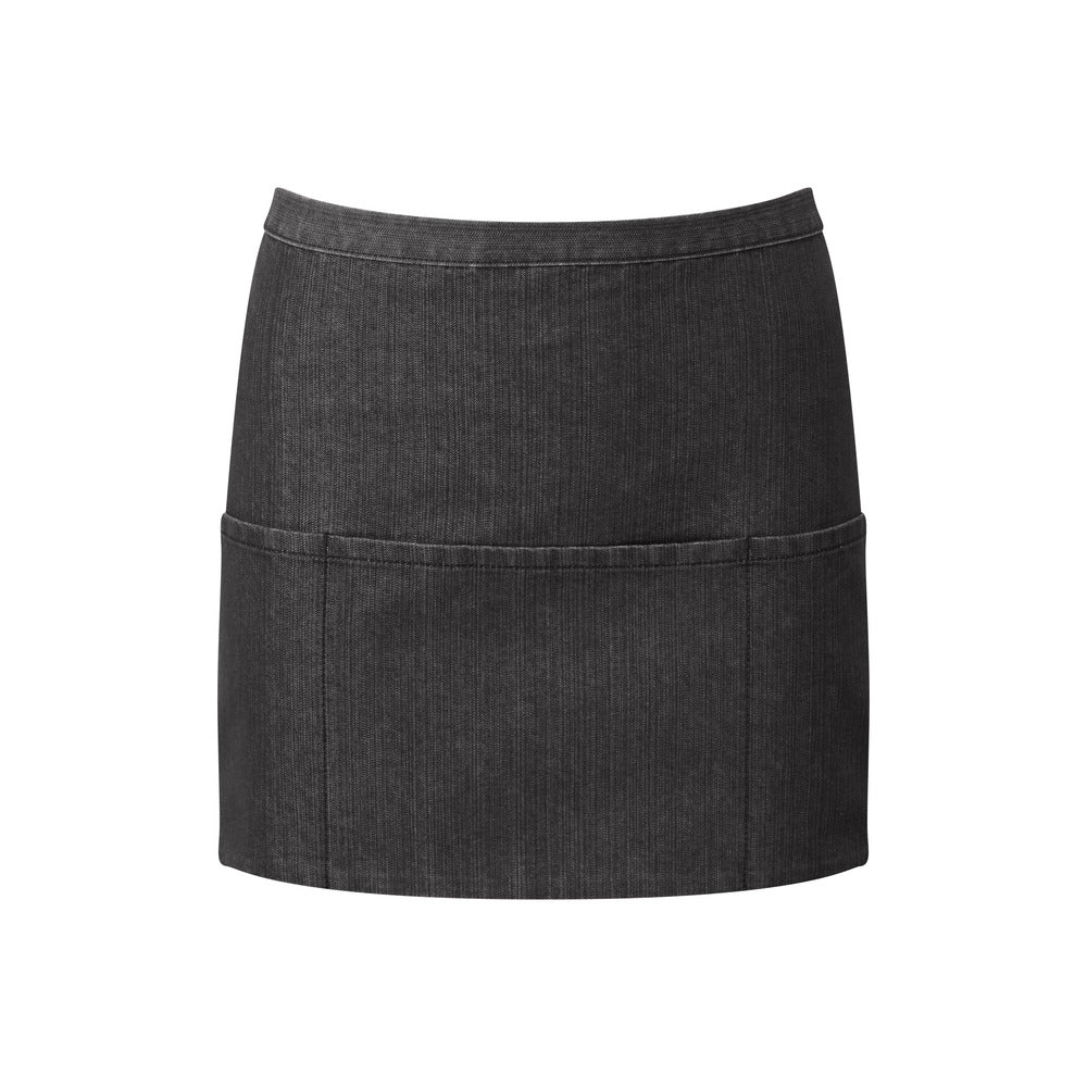 Branded Short Three Pocket Waist Apron in Black