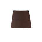 Branded Short Three Pocket Waist Apron in Brown