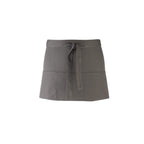 Branded Short Three Pocket Waist Apron in Dark Grey