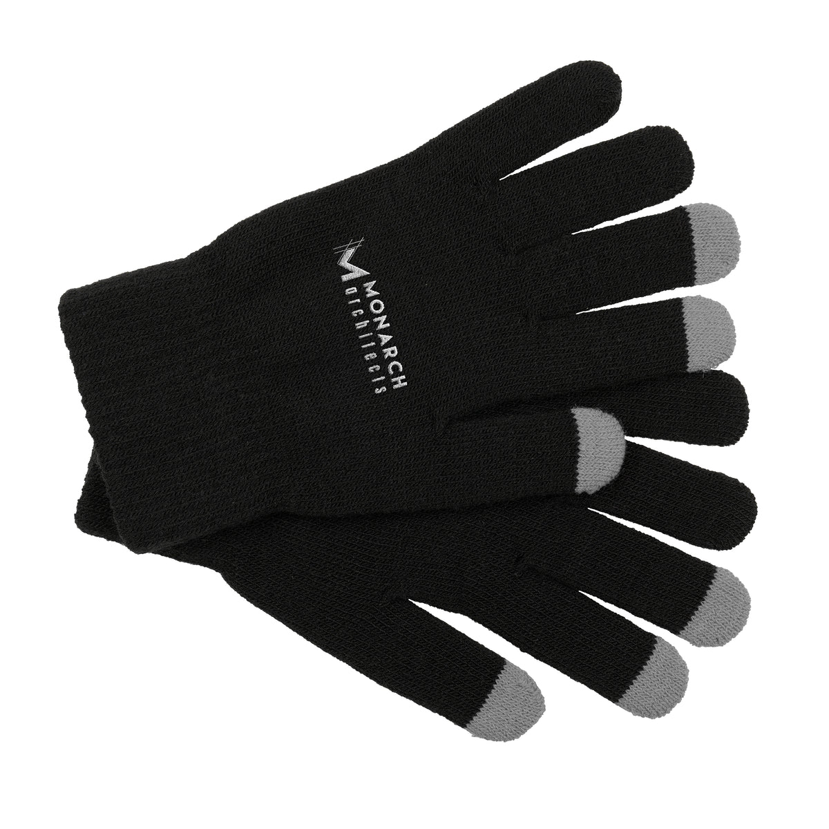 Branded Touchscreen Gloves with Coloured Fingertips