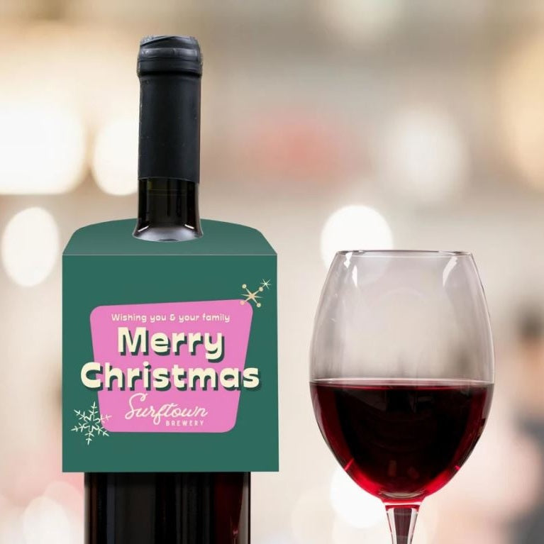 Christmas Corporate Bottle Neck Tags