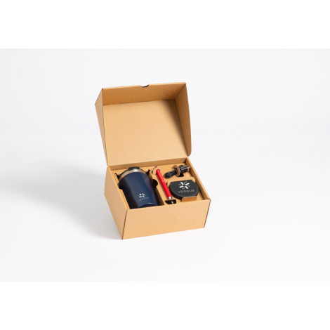 Branded Onboarding Tech Gift Set with Wireless Charger & Tumbler
