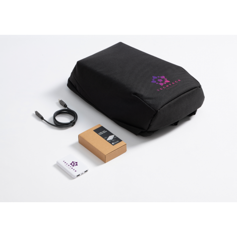 Branded Onboarding Tech Gift Set with Anti-Theft Backpack & Power Bank