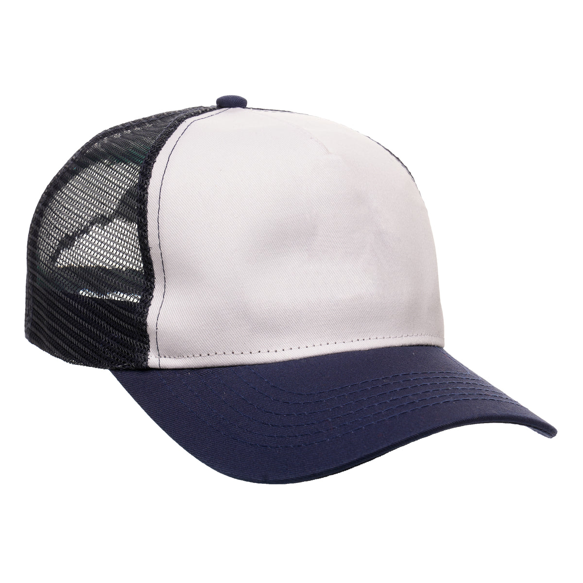 Branded Retro Trucker Cap with Mesh Back in Navy