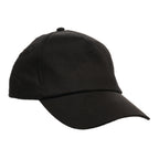 Branded Cotton Five Panel Cap with Tri-Glide Buckle in Black