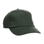 Branded Cotton Five Panel Cap with Tri-Glide Buckle in Bottle Green