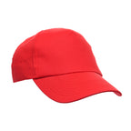 Branded Cotton Five Panel Cap with Tri-Glide Buckle in Red