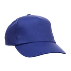 Branded Cotton Five Panel Cap with Tri-Glide Buckle in Royal Blue