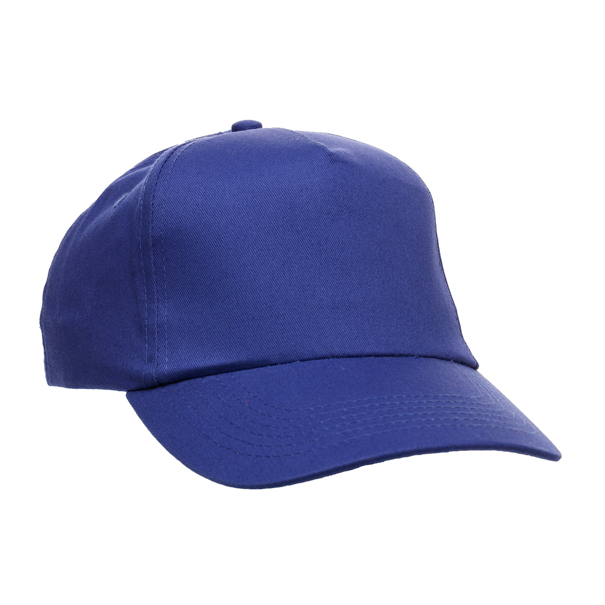Branded Cotton Five Panel Cap with Tri-Glide Buckle in Royal Blue