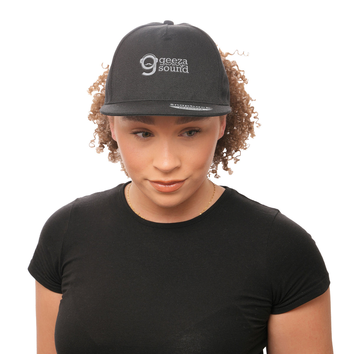 Branded Polyester Snapback Cap with Flat Peak