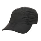 Branded Foldable Nylon Cap with Clip Fastening in Black