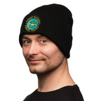 Branded Beanie Hat with Circular Patch