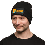 Branded Recycled Polyester Beanie with Rectangular Patch