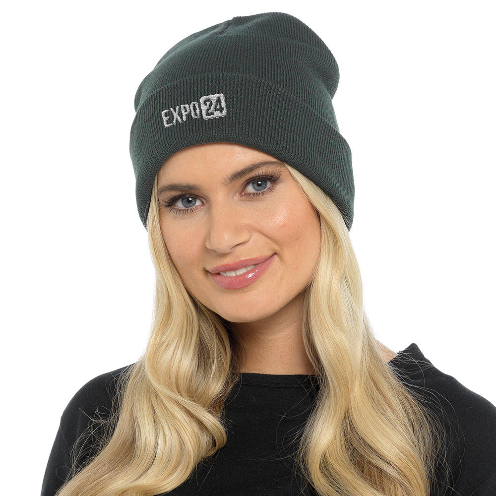 Branded Classic Cuffed Acrylic Beanie Hat