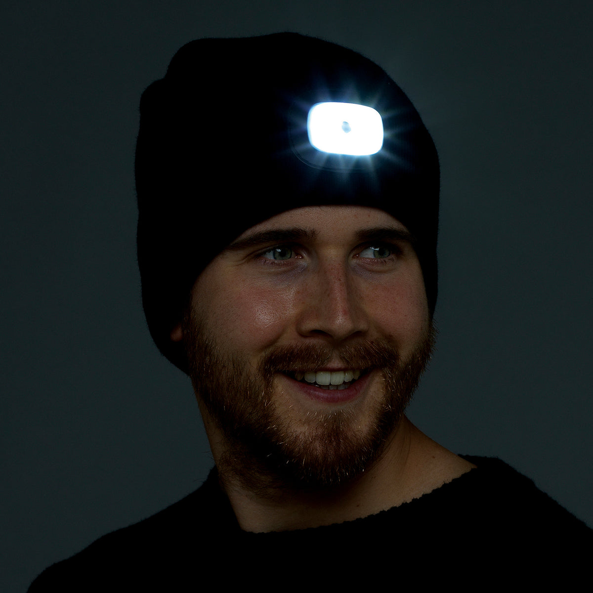 Branded Beanie Hat with Rechargeable LED Light