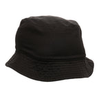 Branded Cotton Bucket Hat in Black