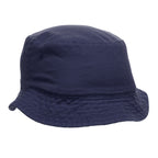 Branded Cotton Bucket Hat in Navy