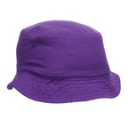 Branded Cotton Bucket Hat in Purple
