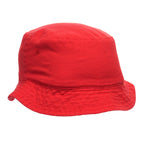 Branded Cotton Bucket Hat in Red