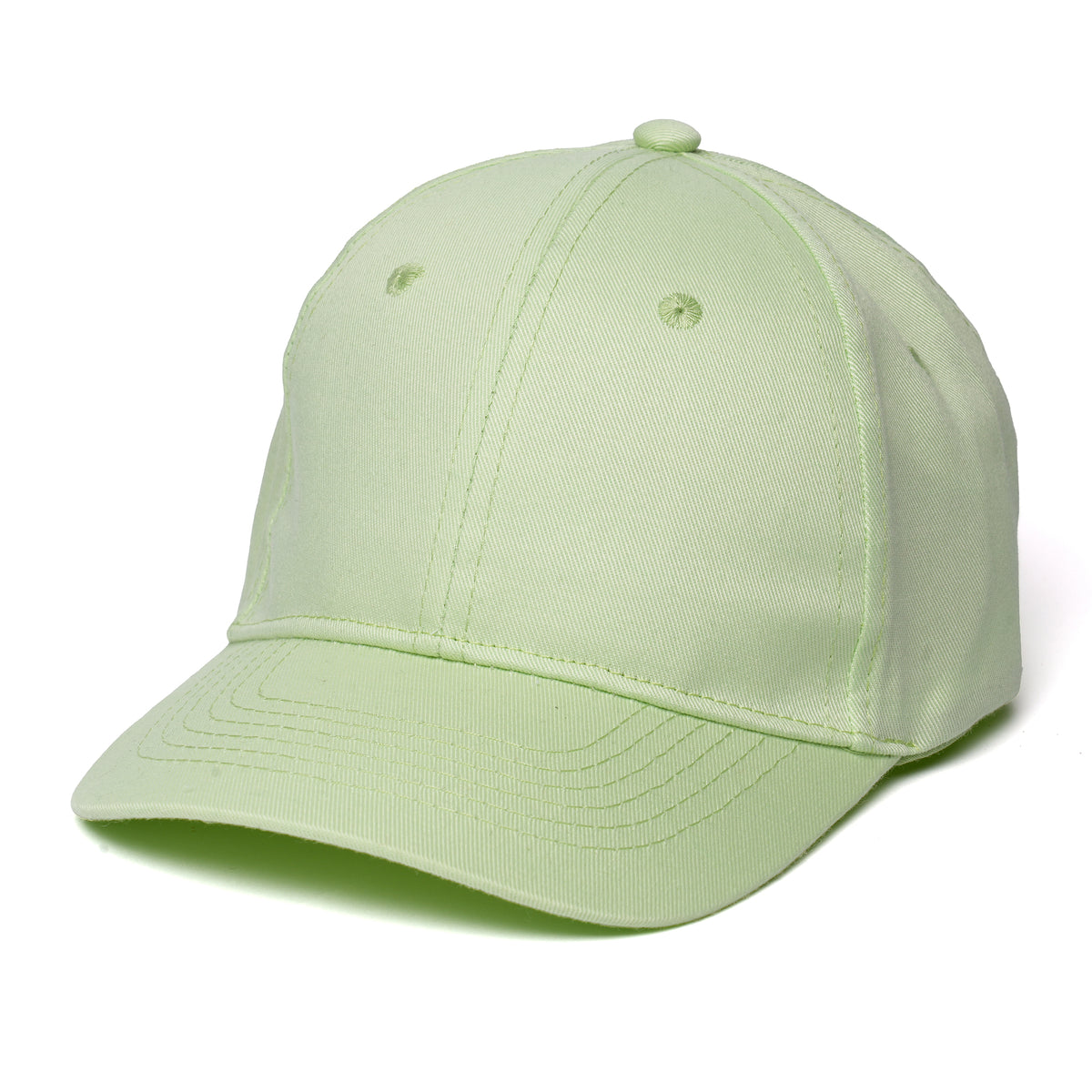 Branded Kids Baseball Cap with Adjustable Fastener in Lime