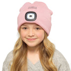 Branded Kids Beanie Hat with Rechargeable LED Light