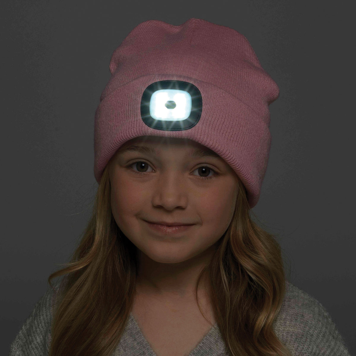 Branded Kids Beanie Hat with Rechargeable LED Light