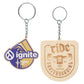Two keychains, one with 'ignite' branding and the other with 'ride skateboarding' text.