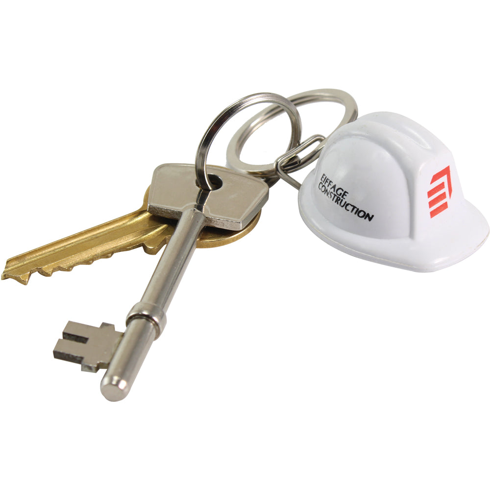 Branded PVC Hard Hat Keyring Stress Toy