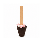 Branded dark chocolate hot chocolate stirrer, printed example